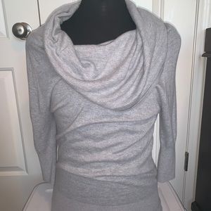 BEBE long swoop neck sweater